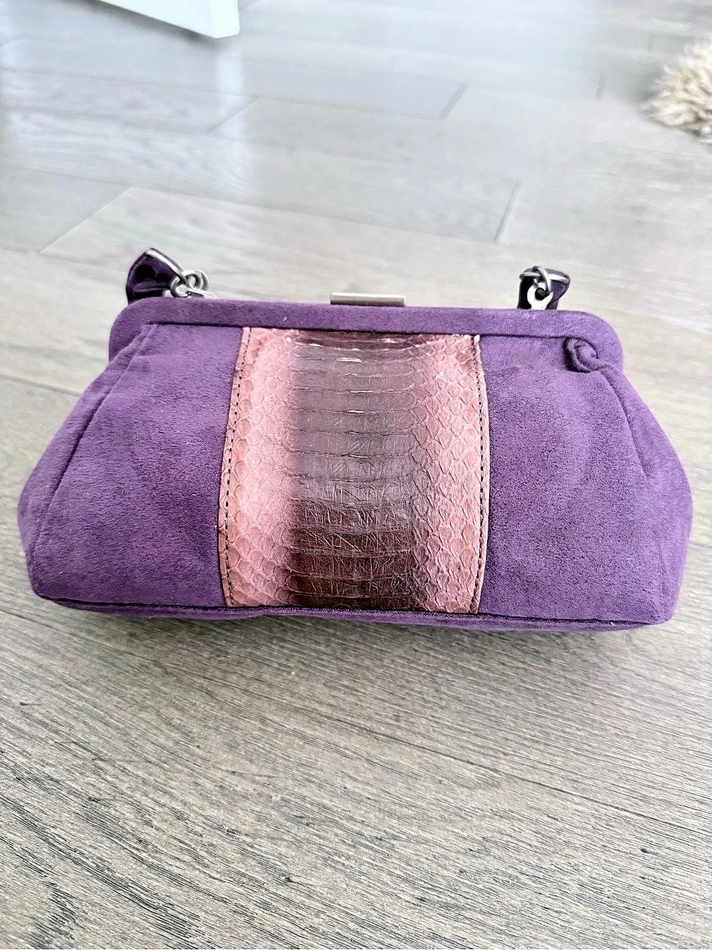 Nine West Purple & Pink Frame Clutch New